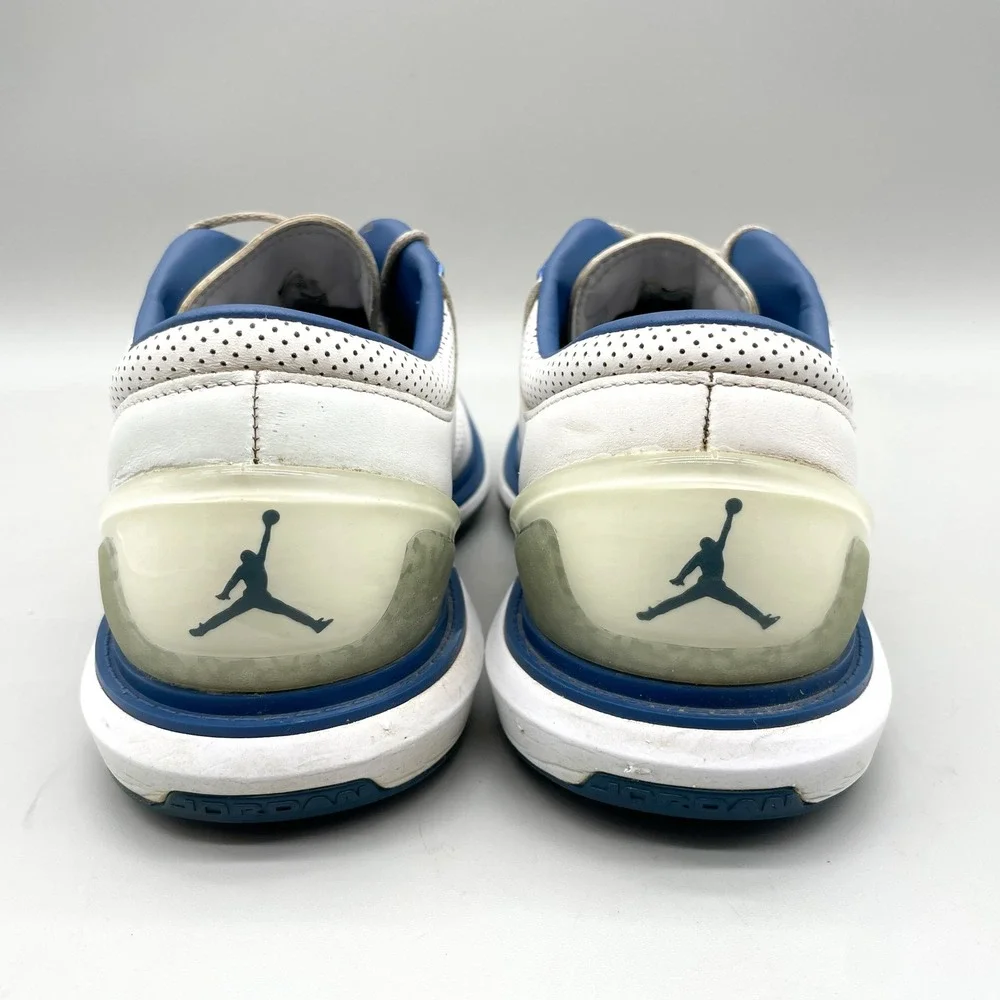 Jordan Mens 9.5 ADG 4 Golf Shoes White Blue Spikeless Sporty Preppy Gorpcore